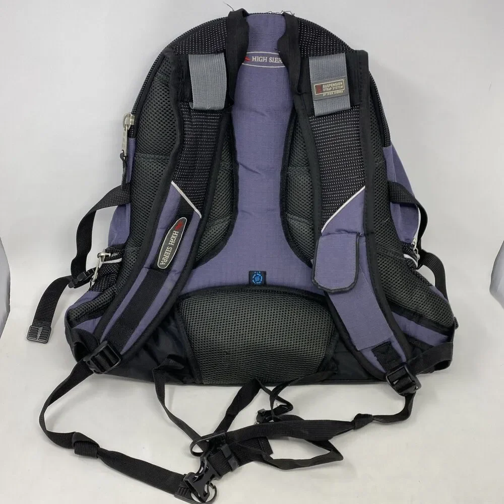 High Sierra Elite Tech Spot Suspension Strap System Backpack Black 18x12 *Tear*